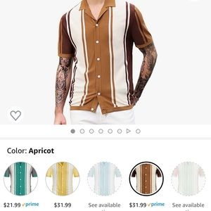 Paul Jones knit polo button down size large